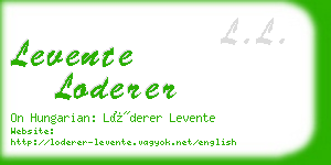 levente loderer business card